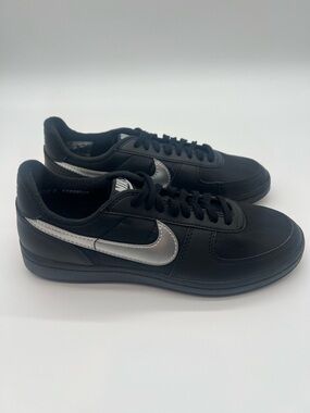 Nike Field General 82 Black Sneakers with Silver Swoosh